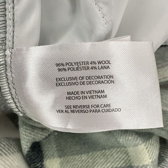 NWT Banana Republic Shirt Jacket Women L Green Plaid Flannel Shacket Oversized - Picture 10 of 16